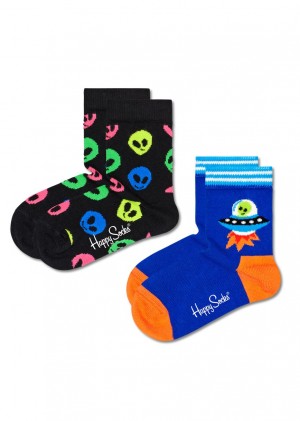 Happy Socks 2-Pack Alien Socken Kinder Schwarz | Schweiz 80415TIHX