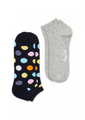 Happy Socks 2-Pack Big Dot Low Socken Unisex Schwarz | Schweiz 84370BGKM