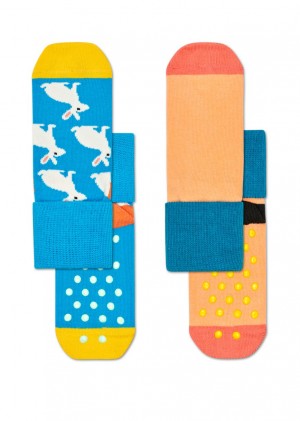 Happy Socks 2-Pack Bunny Anti-Slip Socken Kinder Blau | Schweiz 61287KQOJ