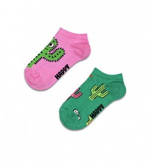 Happy Socks 2-Pack Cactus Low Socken Kinder Rosa | Schweiz 24365SYBH