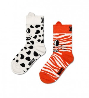 Happy Socks 2-Pack Cat & Dog Socken Kinder Weiß | Schweiz 50691EVHU