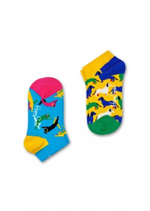 Happy Socks 2-Pack Cat vs Dog Low Socken Kinder Blau | Schweiz 43152CSQI