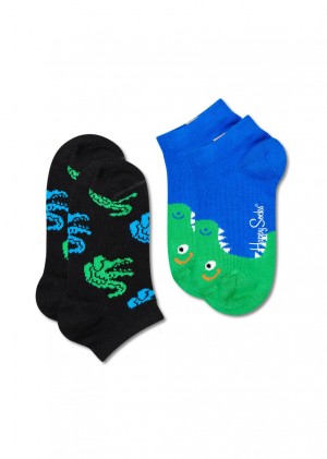 Happy Socks 2-Pack Crocodile Low Socken Kinder Schwarz | Schweiz 58206RUZO