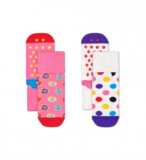 Happy Socks 2-Pack Donut Anti Slip Socken Kinder Mehrfarbig | Schweiz 03475UOHD