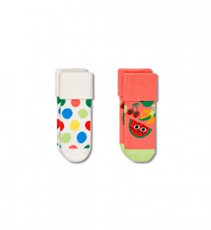 Happy Socks 2-Pack Fruit Mix Terry Socken Kinder Mehrfarbig | Schweiz 76259VPFQ