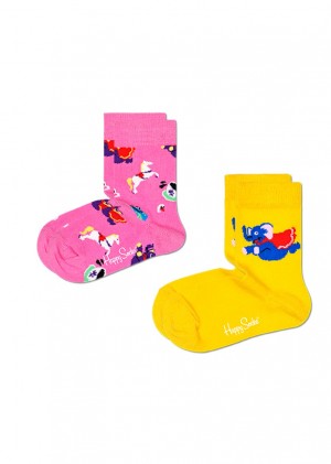 Happy Socks 2-Pack Fun Fair Socken Kinder Rosa | Schweiz 16243ZOQG