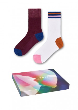 Happy Socks 2-Pack Gabrielle Gift Set Unisex Lila | Schweiz 65843RQNH