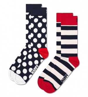 Happy Socks 2-Pack Klassische Big Dot Socken Unisex Navy | Schweiz 42518GRZA