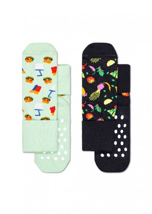 Happy Socks 2-Pack Lebensmittel Anti-Slip Socken Kinder Mehrfarbig | Schweiz 83410TDAQ