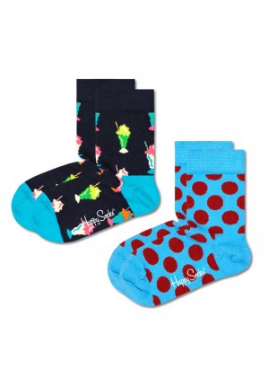 Happy Socks 2-Pack Milkshake Socken Kinder Navy | Schweiz 93567EAWR