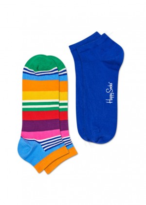 Happy Socks 2-Pack Multi Stripe Low Socken Unisex Blau | Schweiz 92107SKLC