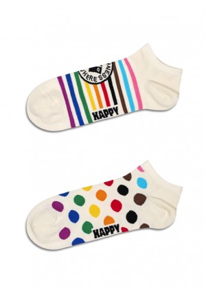 Happy Socks 2-Pack Pride Low Socken Unisex Weiß | Schweiz 84091IESP