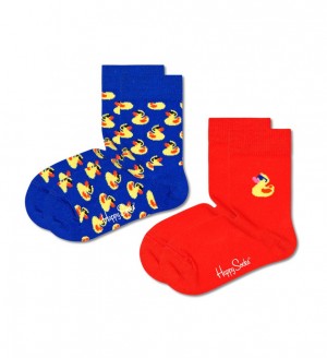 Happy Socks 2-Pack Rubber Duck Socken Kinder Navy | Schweiz 51748MGWY