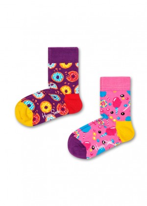 Happy Socks 2-Pack Sweets Socken Kinder Lila | Schweiz 31502JDAC