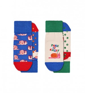 Happy Socks 2-Pack Take It Easy Anti-Slip Socken Kinder Mehrfarbig | Schweiz 42179XHMU