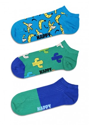 Happy Socks 3-Pack Banana Low Socken Unisex Türkis | Schweiz 19365VHCO