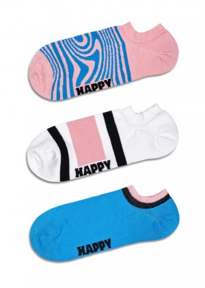 Happy Socks 3-Pack Dizzy No Show Socken Unisex Hellrosa | Schweiz 02981MNBW