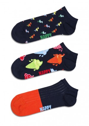 Happy Socks 3-Pack Navy Low Socken Unisex Navy | Schweiz 35794SXAI