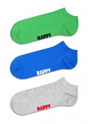 Happy Socks 3-Pack Solid Low Socken Unisex Grau | Schweiz 38197FNQL