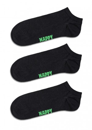 Happy Socks 3-Pack Solid Low Socken Unisex Schwarz | Schweiz 93460PTKY