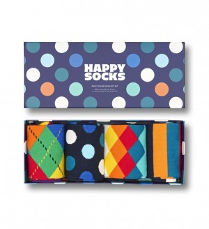 Happy Socks 4-Pack Multi-Color Socks Gift Set Unisex Navy | Schweiz 65217NSWV