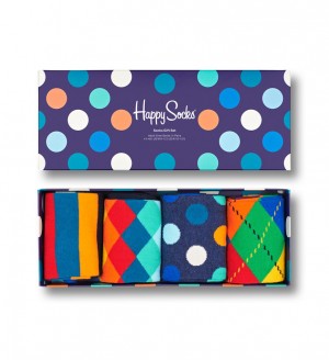 Happy Socks 4-Pack Multi-Color Socks Gift Set Unisex Navy | Schweiz 03248ITMF