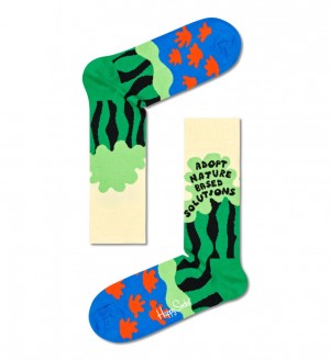 Happy Socks Adopt Nature Based Solutions Socken Unisex Weiß | Schweiz 13725CONL