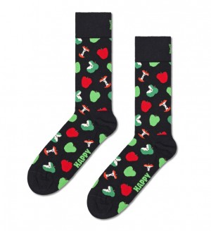 Happy Socks Apple Socken Unisex Schwarz | Schweiz 65210ROAX