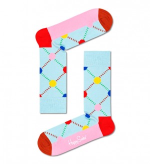 Happy Socks Argyle Dot Socken Unisex Hellblau | Schweiz 46325ZMPQ