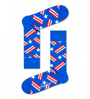 Happy Socks Bacon & Stars Socken Unisex Blau | Schweiz 78936KINX