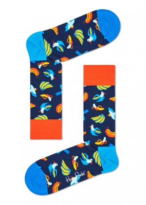 Happy Socks Banana Bird Socken Unisex Navy | Schweiz 02871NFTL