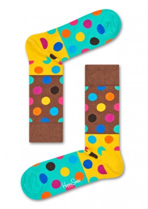 Happy Socks Big Dot Block Socken Unisex Braun | Schweiz 05726YUFZ