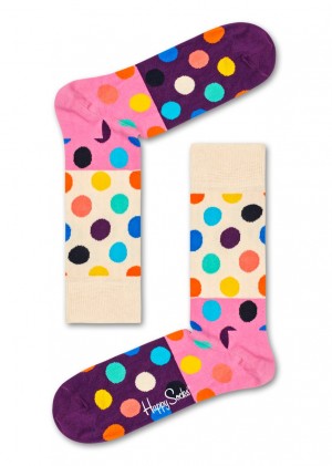 Happy Socks Big Dot Block Socken Unisex Beige | Schweiz 21573QZVM