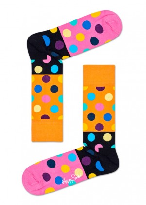 Happy Socks Big Dot Block Socken Unisex Orange | Schweiz 86402QCHR