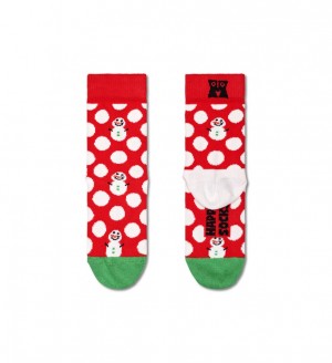 Happy Socks Big Dot Snowman Socken Kinder Rot | Schweiz 12946MDYP