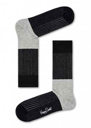 Happy Socks Block Rib Socken Unisex Schwarz | Schweiz 03496UIGP