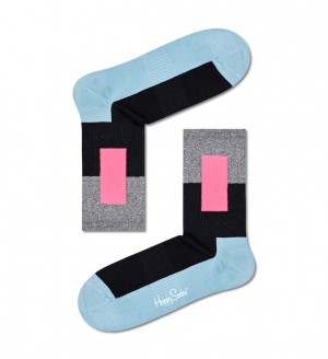 Happy Socks Blocked 3/4 Crew Socken Unisex Schwarz | Schweiz 08173ROAF