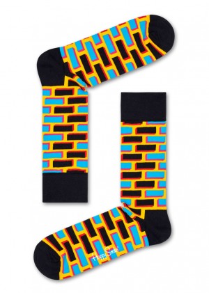 Happy Socks Brick Socken Unisex Schwarz | Schweiz 72935NSIQ