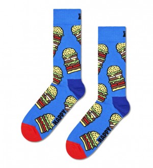 Happy Socks Burger Socken Unisex Blau | Schweiz 58362RSMQ