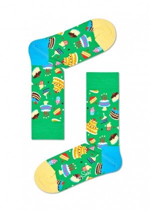 Happy Socks Cake Socken Unisex Grün | Schweiz 84670IZRY