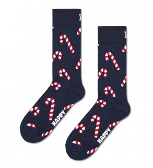 Happy Socks Candy Cane Socken Unisex Navy | Schweiz 09853VATW