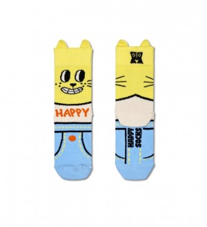 Happy Socks Cat Socken Kinder Gelb | Schweiz 57462SFPX