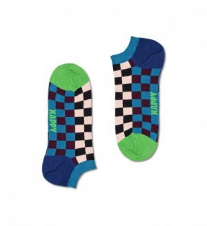 Happy Socks Checkerboard Low Socken Unisex Blau | Schweiz 24306IUBG