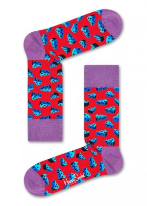 Happy Socks Cheese Socken Unisex Rot | Schweiz 45387KPCO