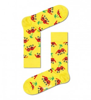 Happy Socks Cherry Mates Socken Unisex Gelb | Schweiz 87239YFJE