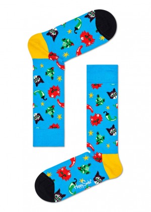 Happy Socks Chili Cat Socken Unisex Blau | Schweiz 38172NLXM