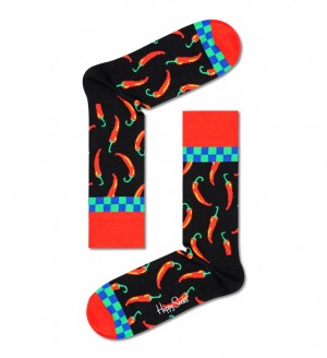 Happy Socks Chili Explosion Socken Unisex Schwarz | Schweiz 65173WXNM