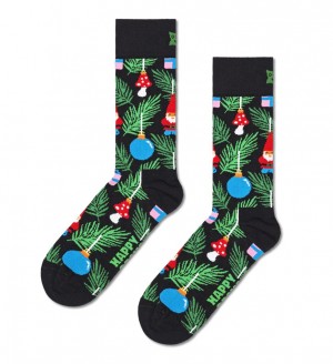 Happy Socks Christmas Tree Decoration Socken Unisex Schwarz | Schweiz 24109JTSP