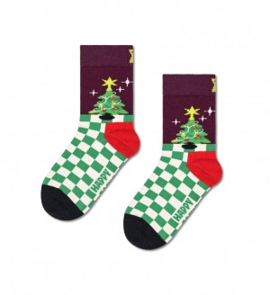 Happy Socks Christmas Tree Socken Kinder Dunkelrot | Schweiz 37245ITSE