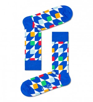 Happy Socks Cubes Socken Unisex Blau | Schweiz 42861GFRD